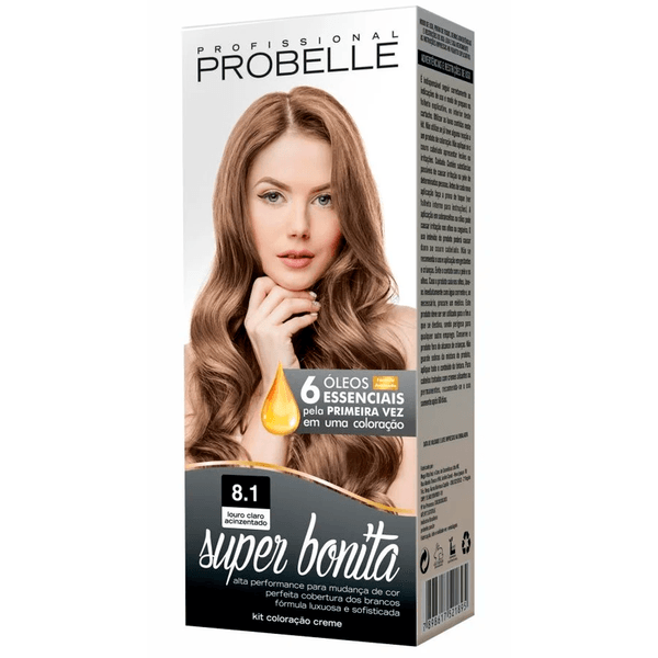 Tintura Probelle Super Bonita Louro Claro Acinzentado 8.1 50g