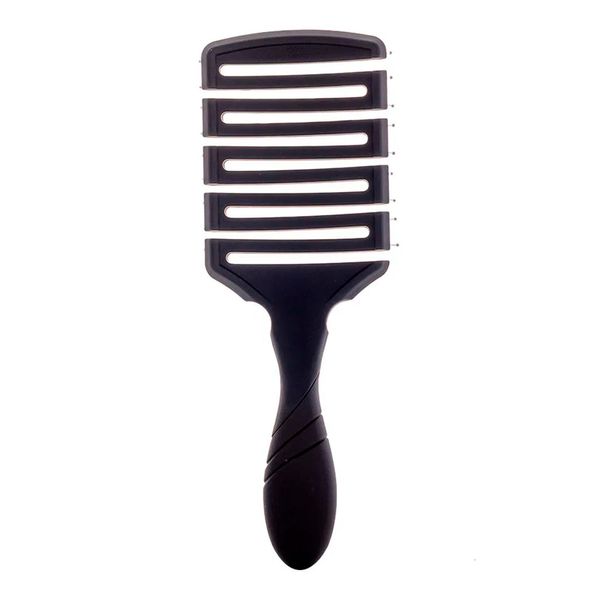 Escova De Cabelo Wet Brush Quadrada Flex Dry Preta Cabo Emborrachado