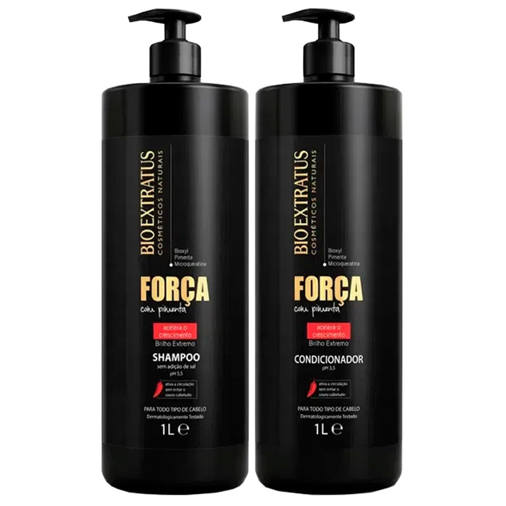 Kit Shampoo + Condicionador Bio Extratus Força Com Pimenta 1L