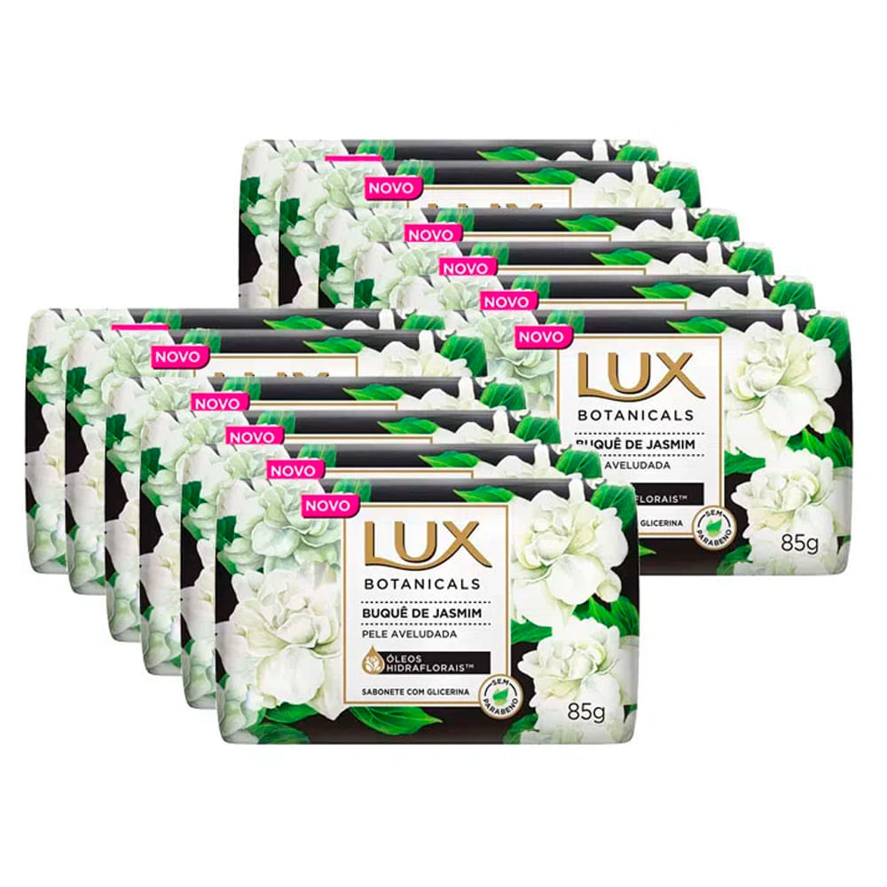 Kit Sabonete Lux Botanicals De Jasmim 85g - 12 Unidades
