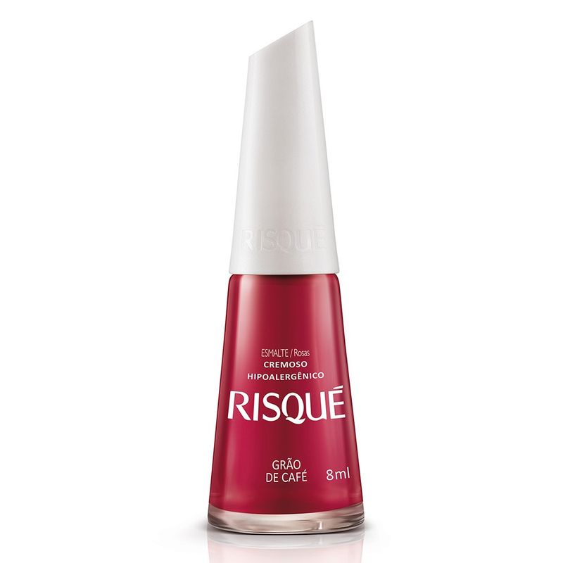 Esmalte Risqué Rosas Cremoso Grão de Café 8ml
