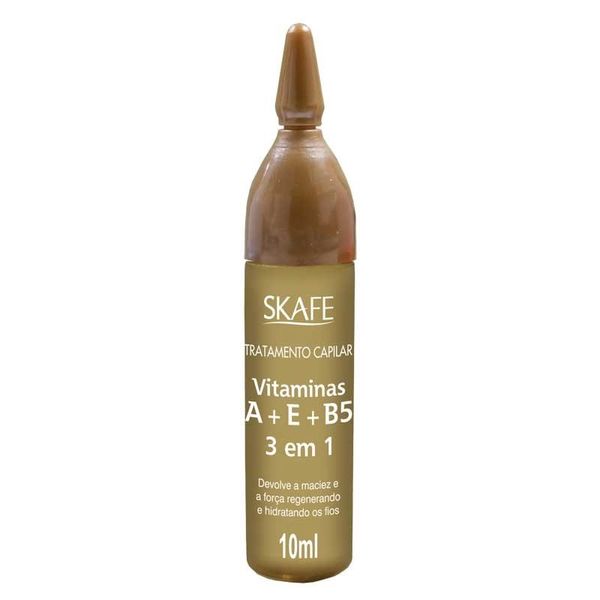 Ampola De Tratamento Capilar Vitamina A + E + B5 Skafe 10ml