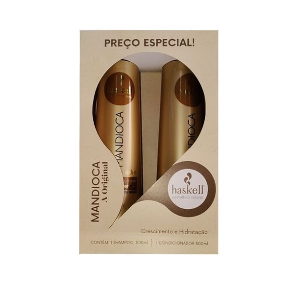 Kit Shampoo + Condicionador Haskell Mandioca 500ml Edição Especial