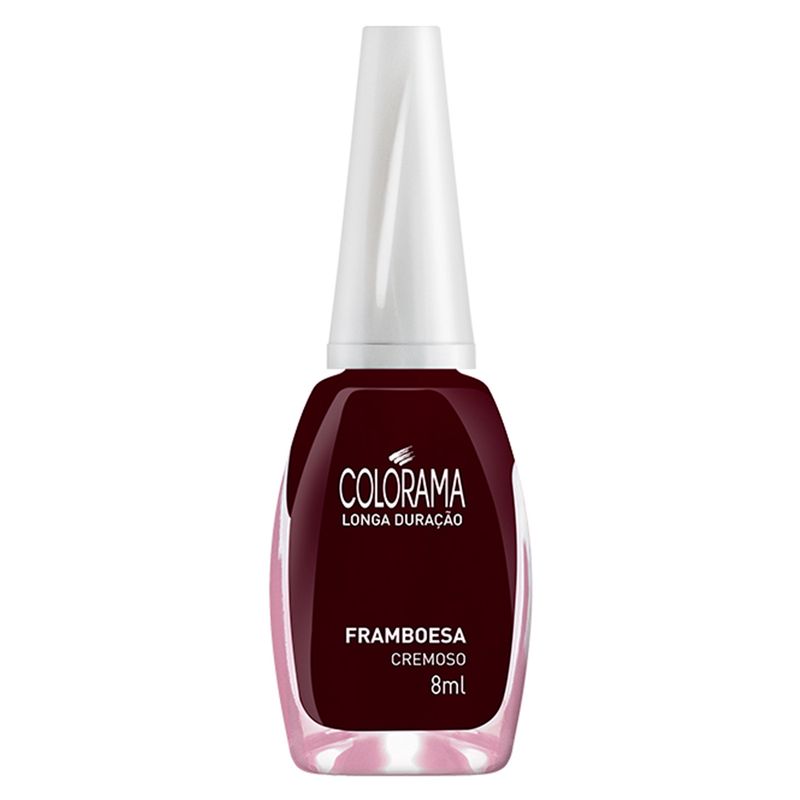 Esmalte Colorama Cremoso Verniz E Cor Framboesa