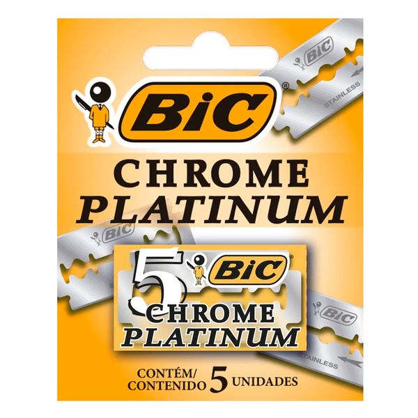 Lâmina Bic Chrome Platinum Com 5 Unidades