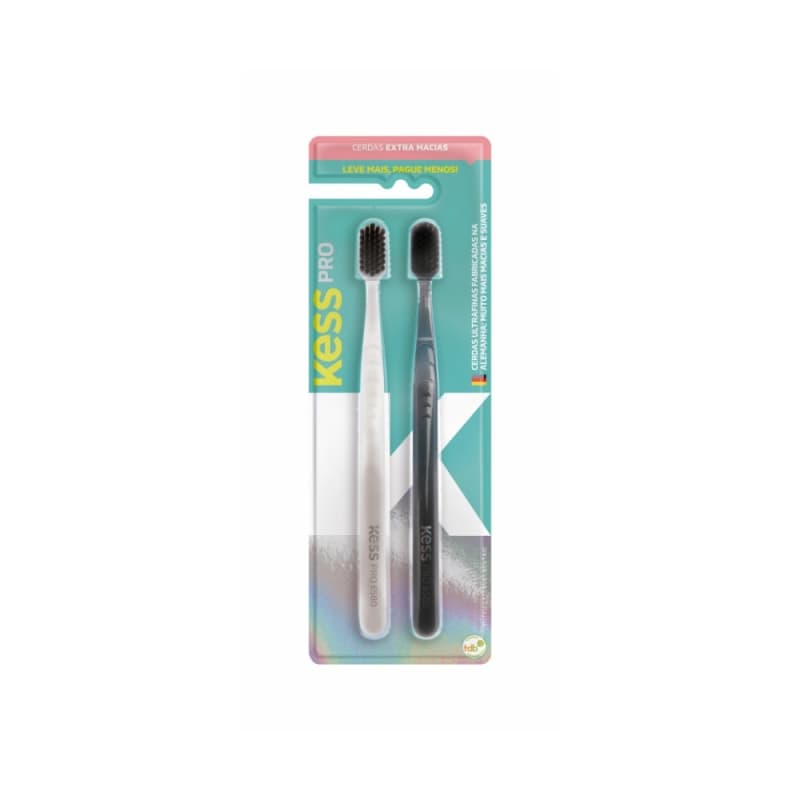 Escova Dental Kess Pro Extra Macias Com 2 Unidades