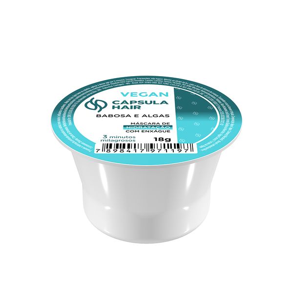 Capsula Hair Hidratante Vegana Babosa E Algas 18g