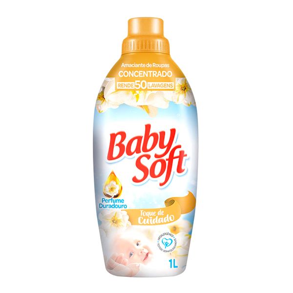 Amaciante Roupa Baby Soft Concentrado Toque De Cuidado 1L