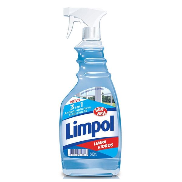 Limpador De Vidro Limpol 3 Em 1 Squeeze 500ml