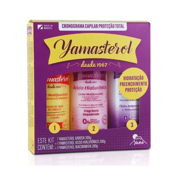 Kit Yamasterol Multifuncional Cronograma Capilar Proteção Total