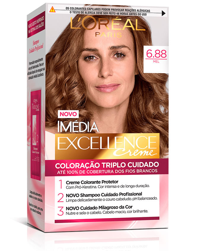 Kit Tintura Imédia Excellence L'Oréal Mel 6.88