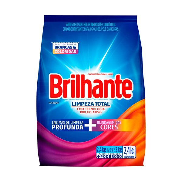 Sabão Em Pó Limpeza Total Brilhante 2.4Kg