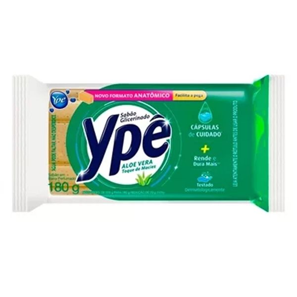 Sabão Em Barra Ypê Aloe Vera 180g