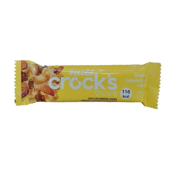 Barra Cereal Crocks Club Nuts Castan E Banana 25g