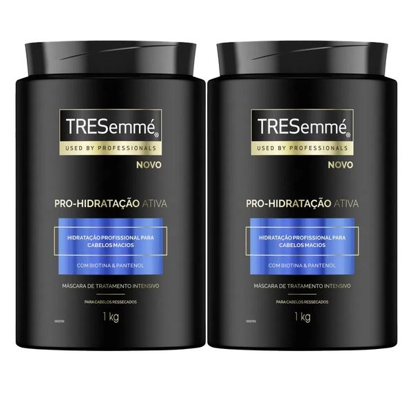 Kit Máscara De Tratamento TRESemmé Pro-Hidratação Ativa 1kg - 2 Unidades