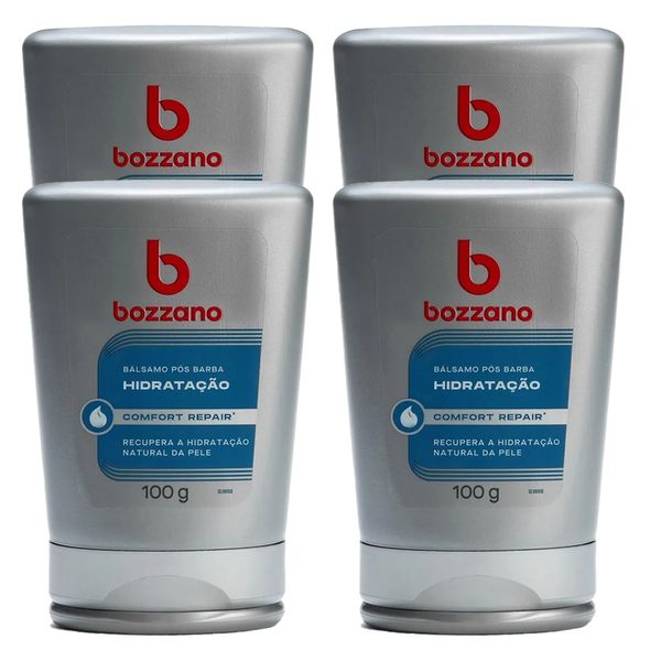 Kit Bálsamo Pós Barba Bozzano Hidratação 100g - 4 Unidades
