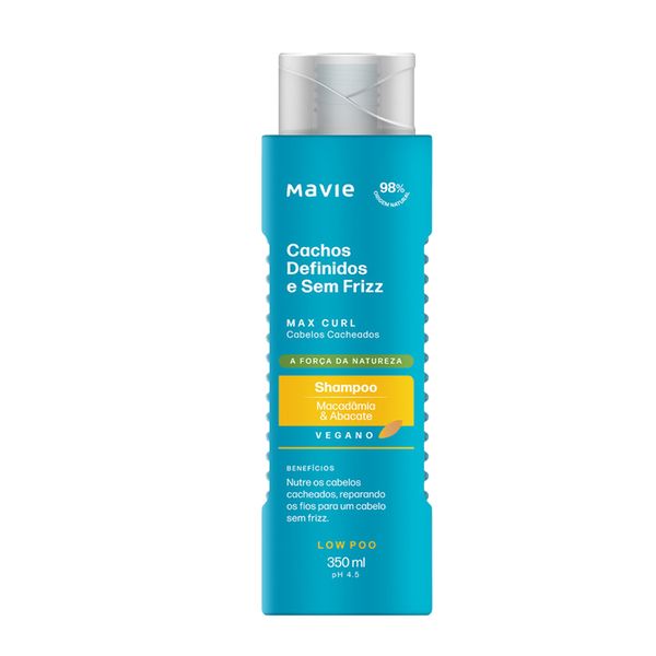 Shampoo Nutritivo Mavie Vegano Max Curl 350ml