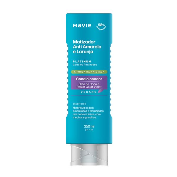 Condicionador Mavie Vegano Platinum Desamarelador 350ml