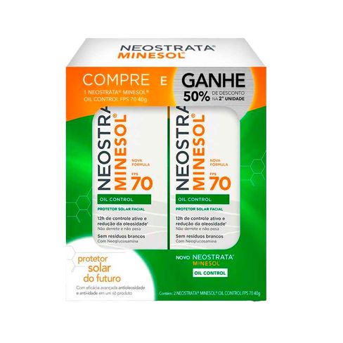 Kit Protetor Solar Facial NeoStrata Minesol Oil Control FPS 70 40g 2 unidades