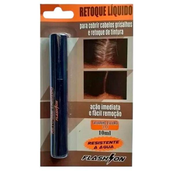 Retoque Capílar Lquido Flash On Castanho Escuro 8ml