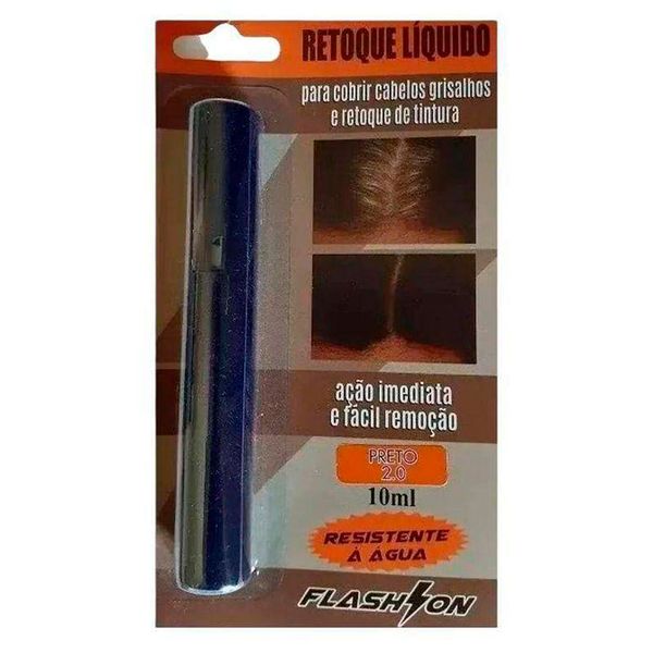 Retoque Capilar Líquido Flash On Preto 8ml