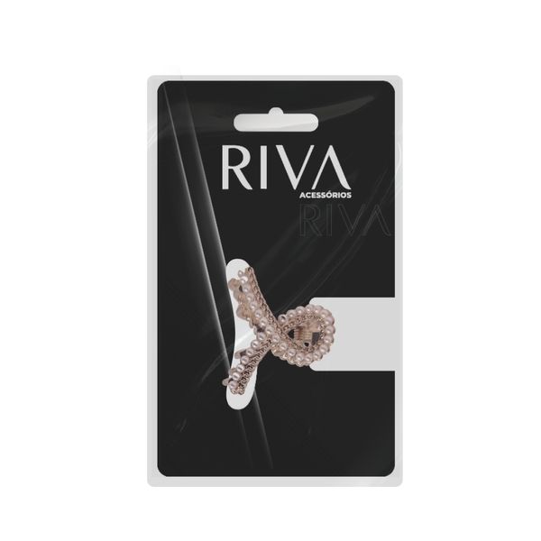 Piranha De Cabelo Riva Metal Pérola