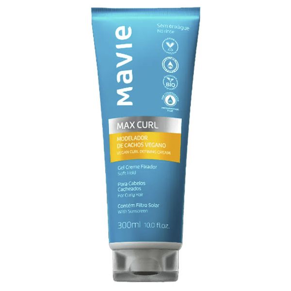 Gel Creme Mavie Vegano Modelador de Cachos Max Curl 300ml