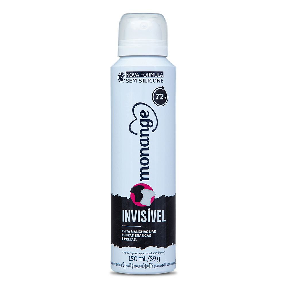 Desodorante Aerossol Monange Feminino Invisível 150ml
