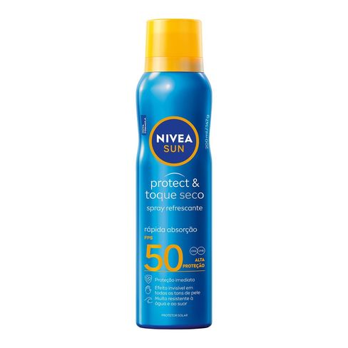 Protetor Solar Nivea Sun Spray Protect E Toque Seco FPS 50 200ml