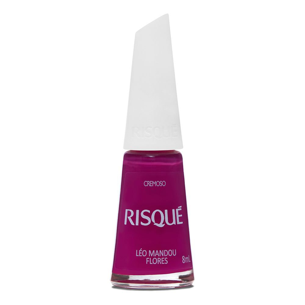 Esmalte Risqué Rosas Cremoso Léo Mandou Flores 8 ml
