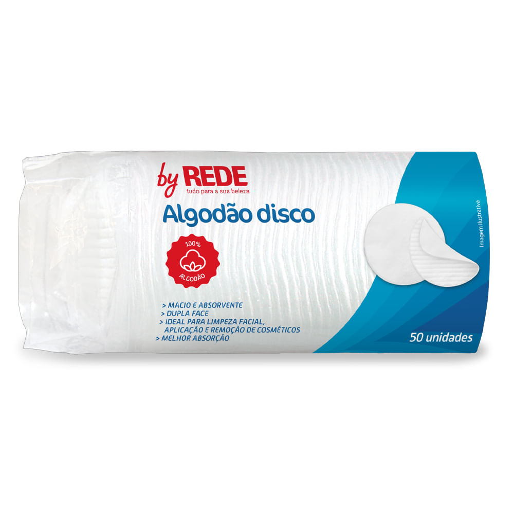 Algodão Disco By Rede Com 50 Unidades