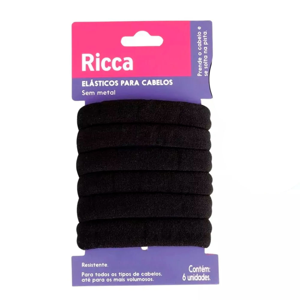 Prendedor De Cabelo Ricca Elastico Summer Com 06 Unidades