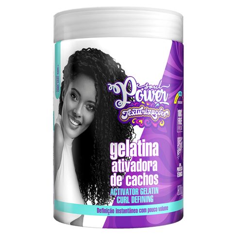 Gelatina Soul Power Texturizações Ativadora De Cachos 800g
