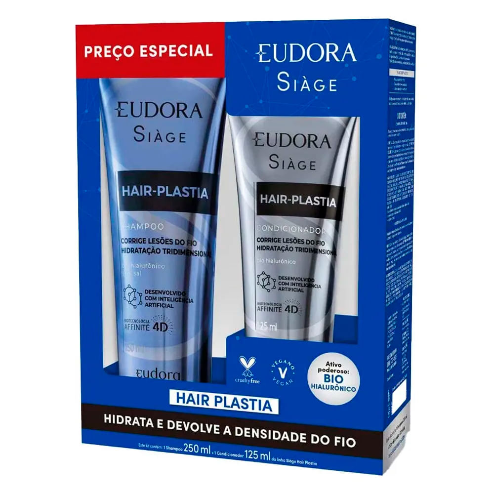 Kit Eudora Siàge Shampoo 250ml E Condicionador Hair-Plastia 125ml