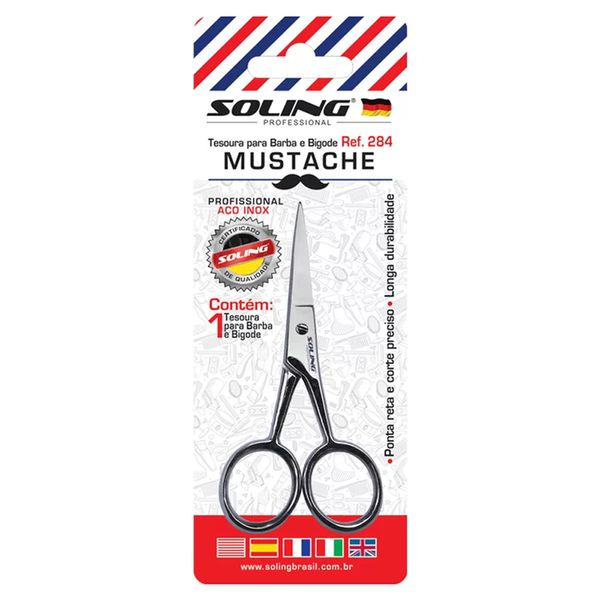 Tesoura Soling Para Barba E Bigode Mustache 4,5