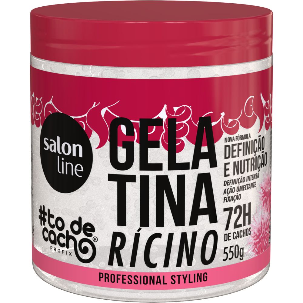 Gelatina Salon Line To De Cachos Óleo De Rícino 550g
