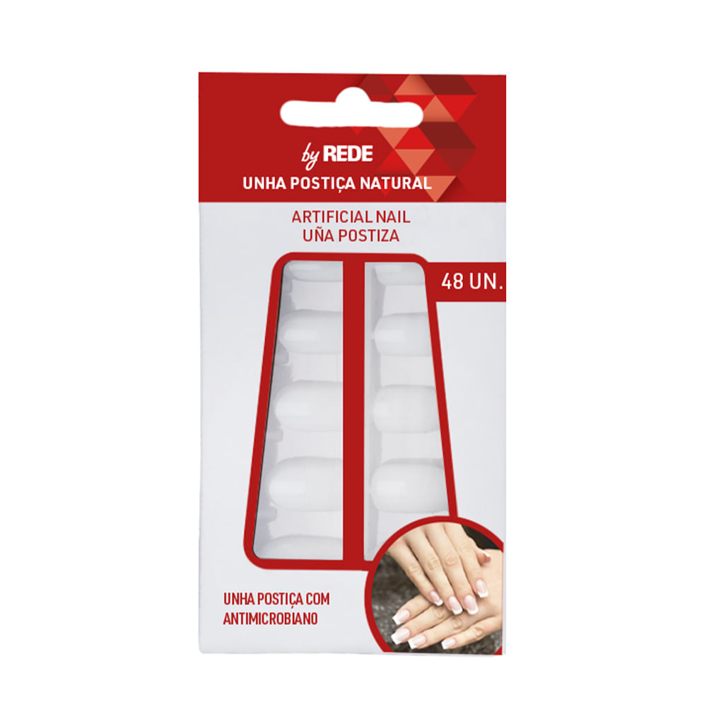 Unhas Postiças By Rede Natural Oval Com 48 Unidades