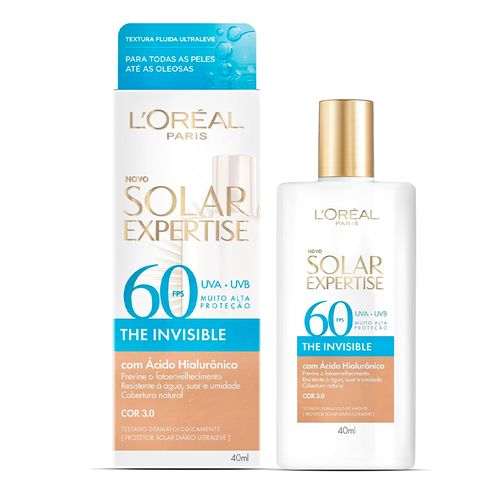 Protetor Solar Facial L'Oréal Paris Expertise Fluido FPS 60 Cor 3.0 40g