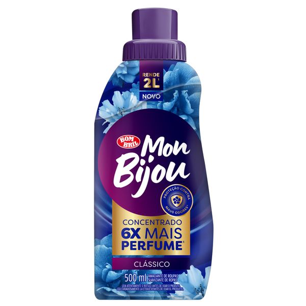 Amaciante De Roupas Concentrado Mon Bijou Clássico 500ml