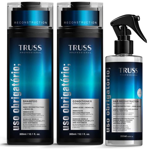 Kit Shampoo, Condicionador e Spray Truss Uso Obrigatório