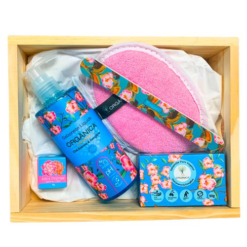 Kit Banho Orgânica Spa Soft Pink Chá Branco E Gengibre