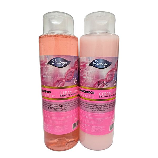 Kit Protege Shampoo E Condicionador Ceramidas 500ml
