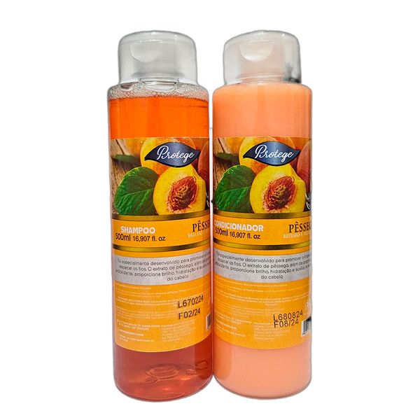 Kit Protege Shampoo + Condicionador Pêssego 500ml