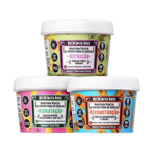 Kit Lola Cronograma Capilar Be(M)dita Ghee - 3 Unidades