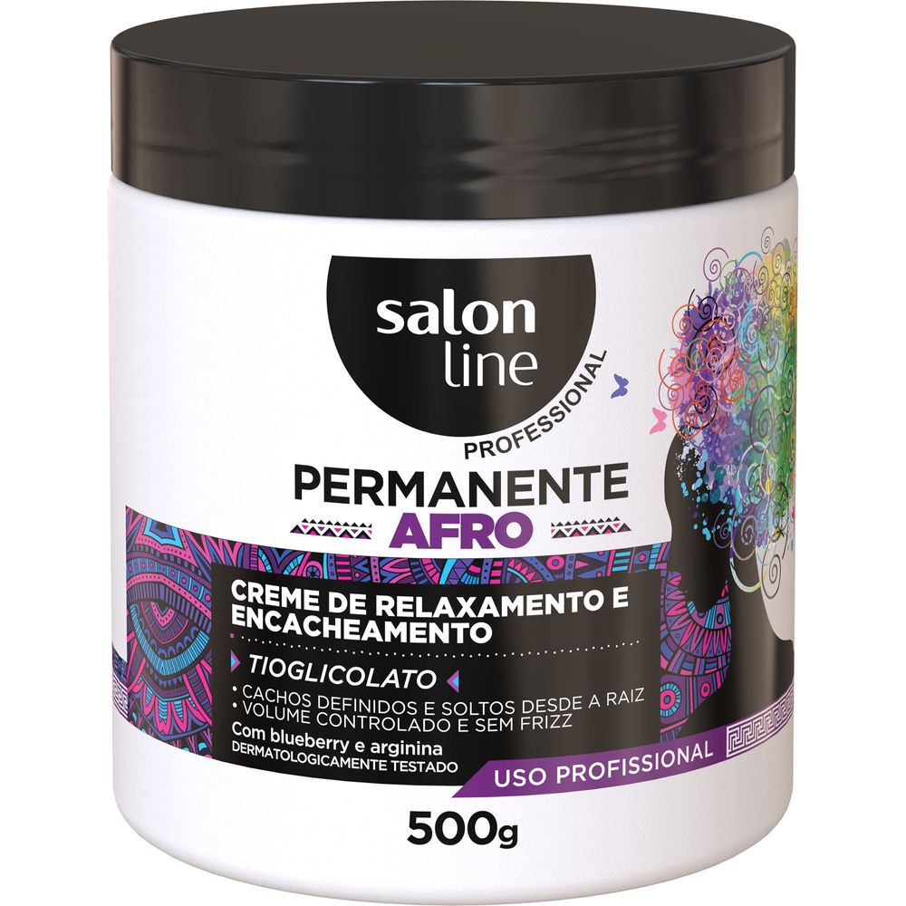 Creme Relaxamento Permanente Afro Salon Line Encacheamento 500g