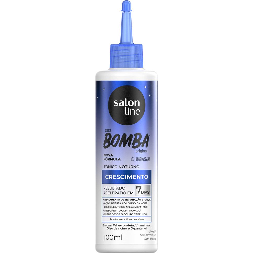 Tônico Capilar Salon Line SOS Bomba Crescimento Noturno 100ml
