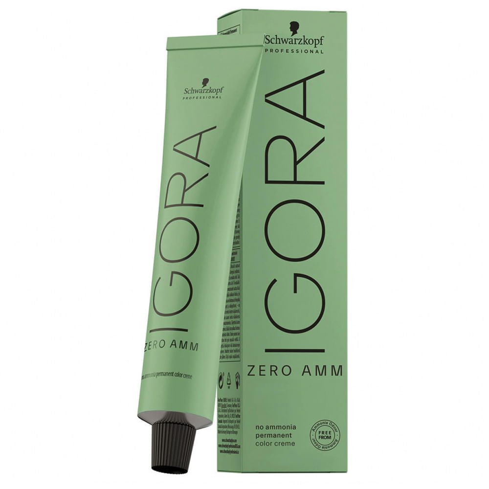 Tintura Profissional Schwarzkopf Igora Zero Amm 4-0 Castanho Médio Natural 60ml