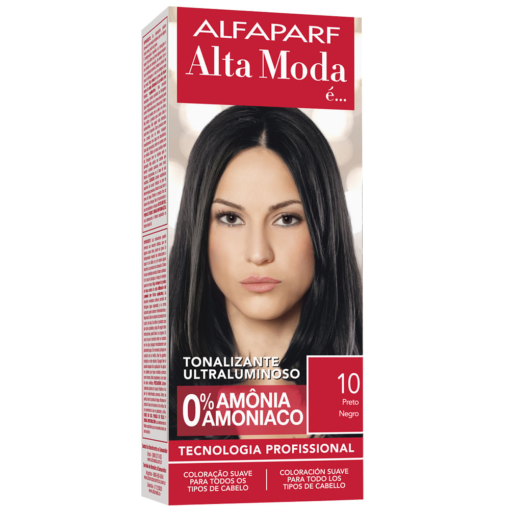 Kit Tonalizante Alfaparf Alta Moda Preto 10