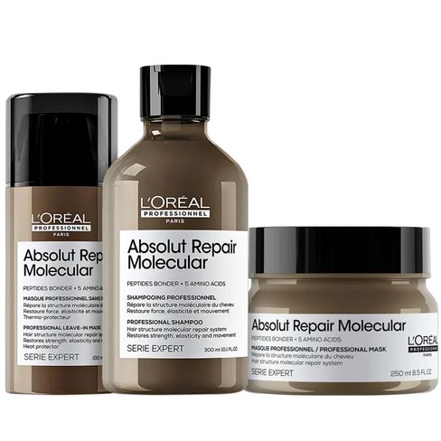 Kit L'Oréal Professionnel Absolut Repair Molecular Shampoo + Máscara + Leave In