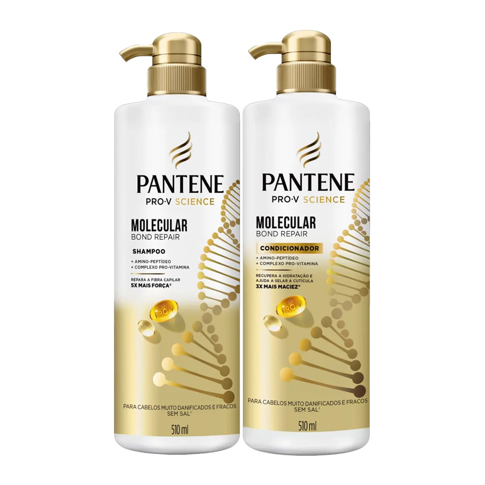 Kit Shampoo E Condicionador Pantene Pro-V Science Molecular Bond Repair 510ml